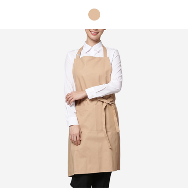 밀크브라운 목걸이형 랩 앞치마