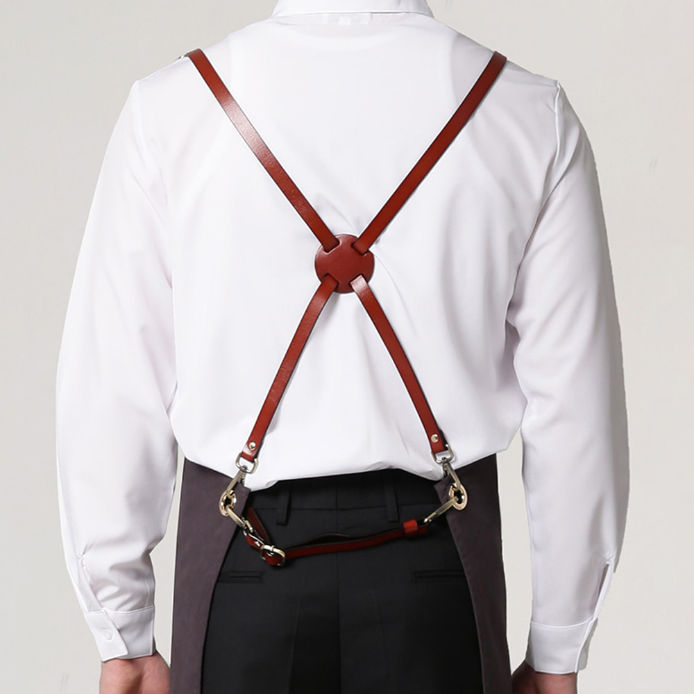 바리스타 가죽끈 앞치마