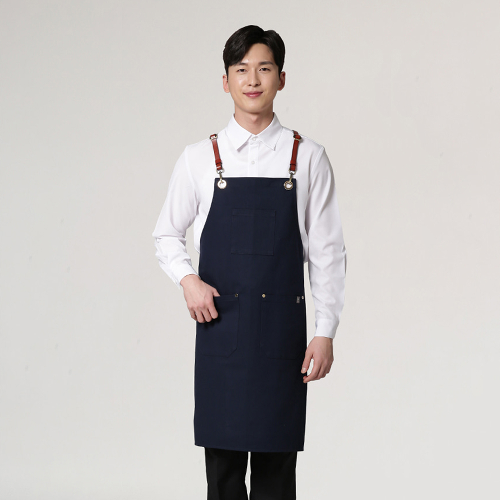 바리스타 가죽끈 앞치마