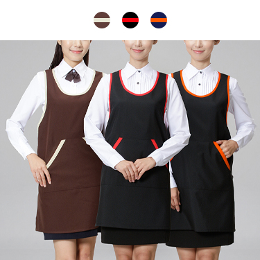 바이어스 원피스 앞치마