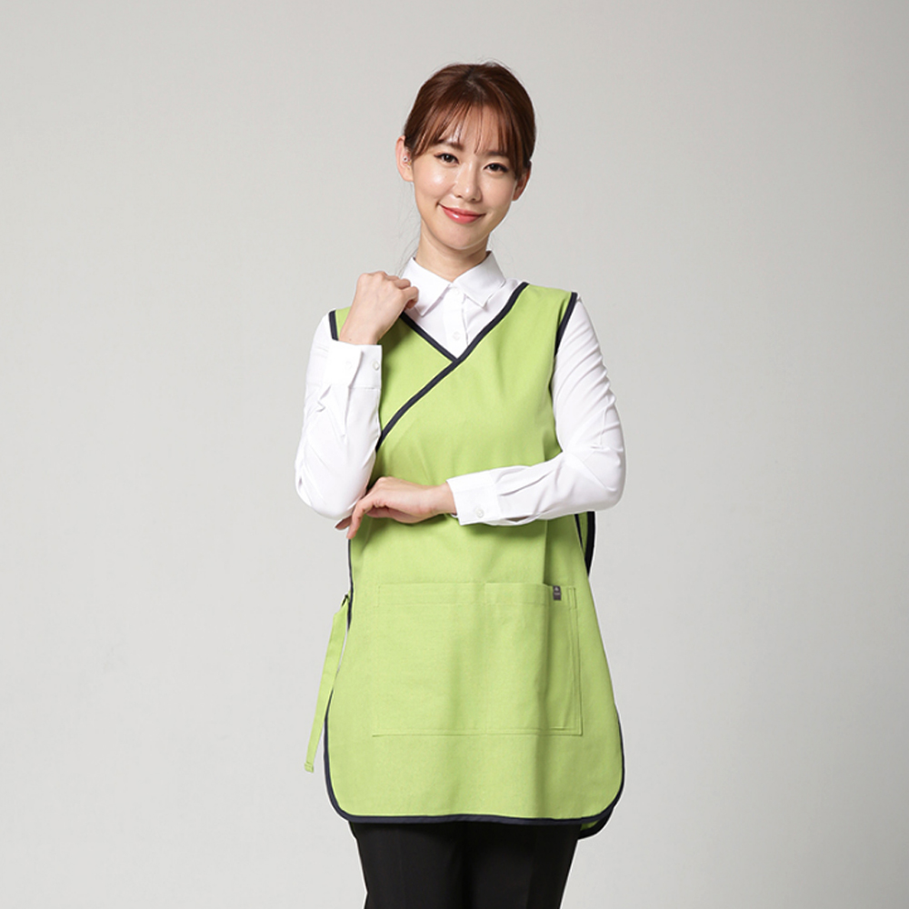 브이넥 원피스앞치마