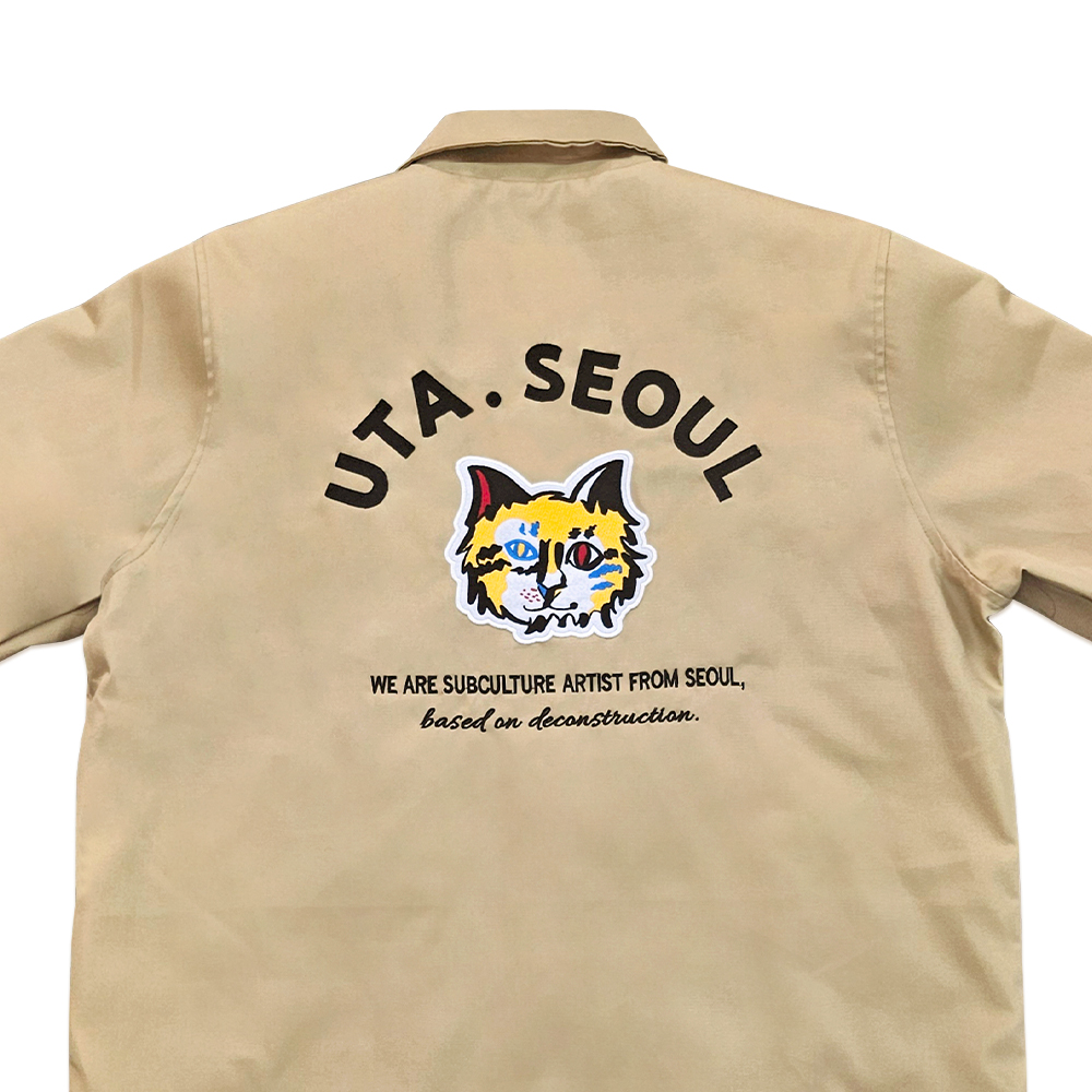 베이지 면 코치자켓 - UTA서울