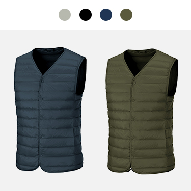 DK 930 라이트 다운 브이넥 조끼