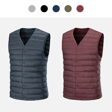 DK 931 다운 보카시 브이넥 조끼